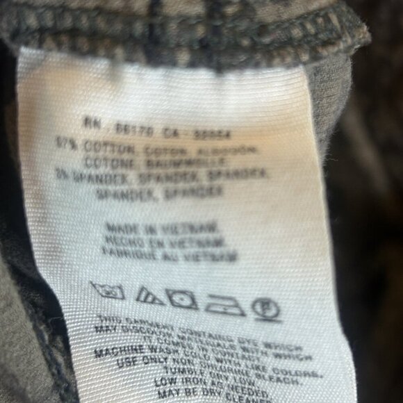 Pilcro & the Letterpress Anthropologie Green Black Floral Corduroy Jeans Size 30 - Picture 3 of 12